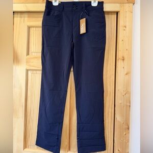 Eddie Bauer LOGO Sightscape Horizon Convertible Pant Atlantic Blue Sz 8 UPF 50